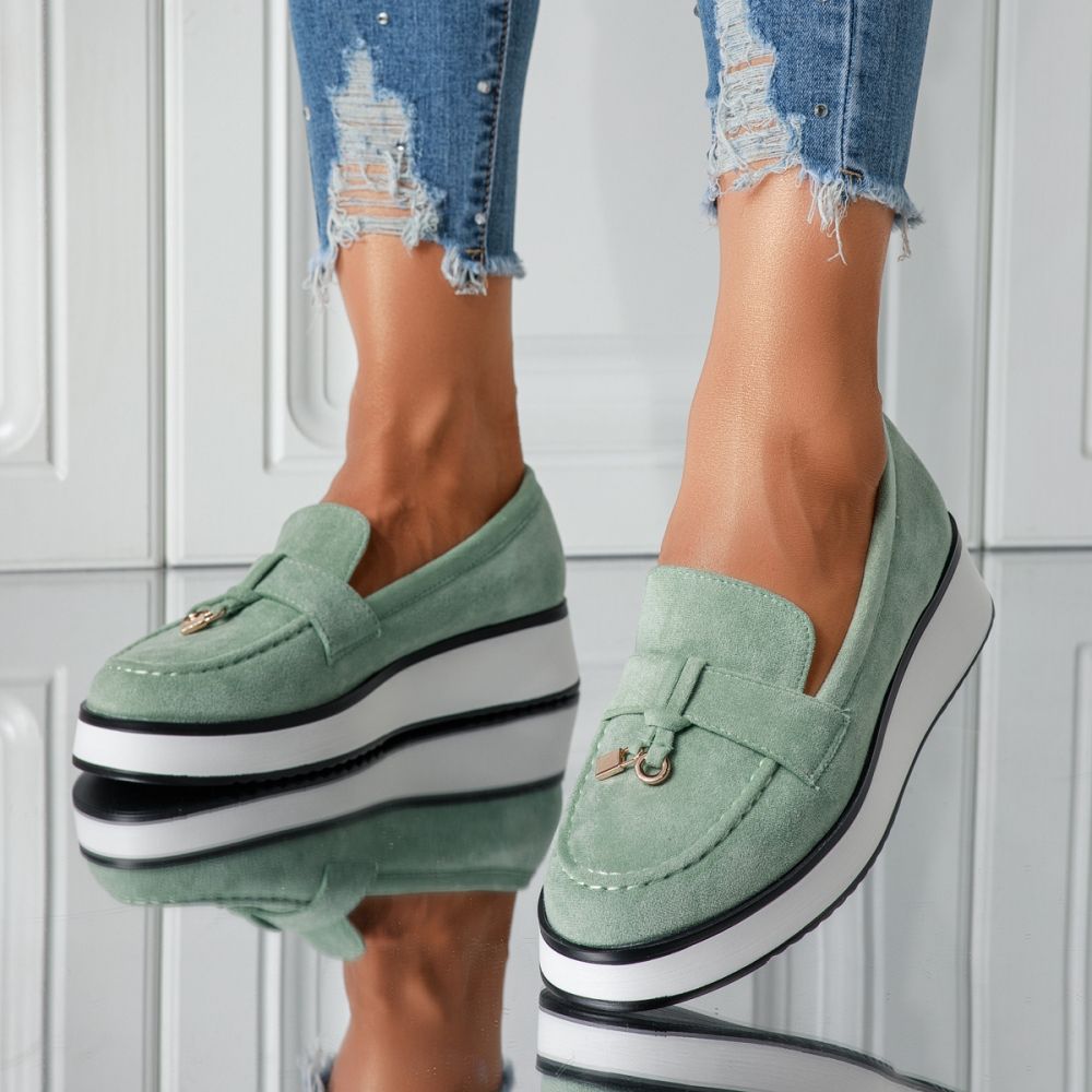 Всекидневни Дамски Обувки Selena Зелени #16386