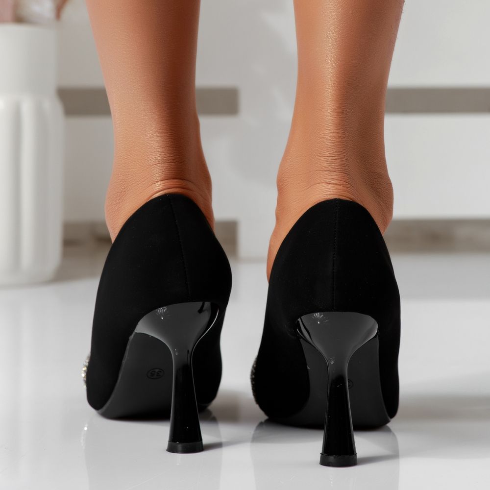 Дамски обувки с Ток Thea Черни #16662