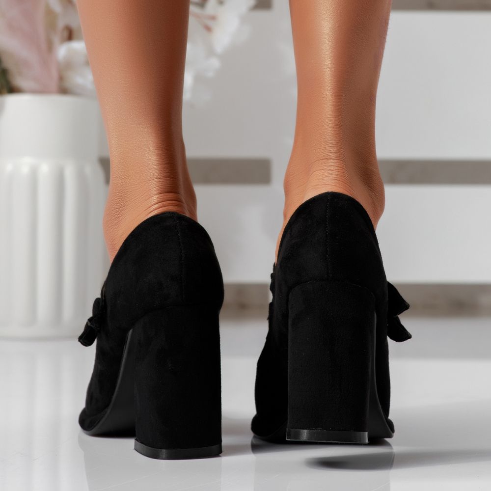 Pantofi Dama cu Toc Amelia2 Negri #16676