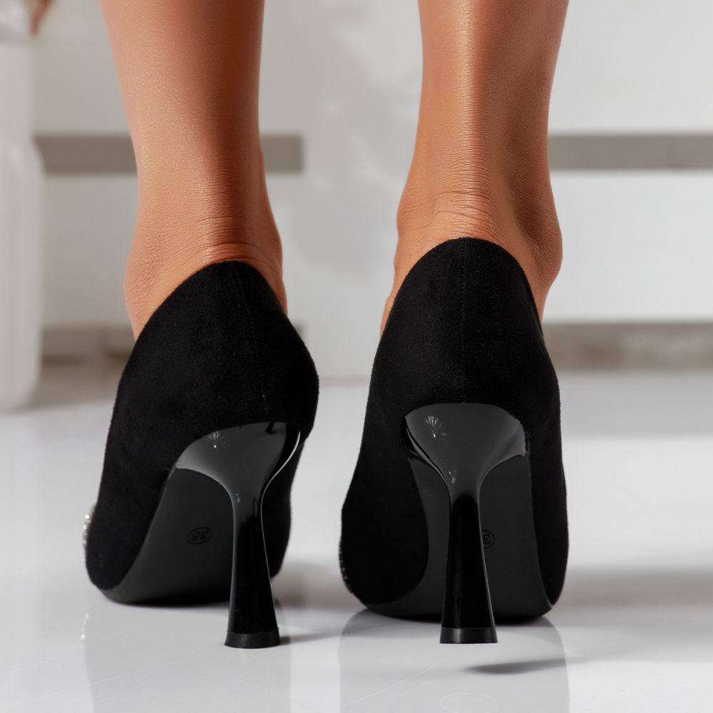 Pantofi Dama cu Toc Thea2 Negri #16664