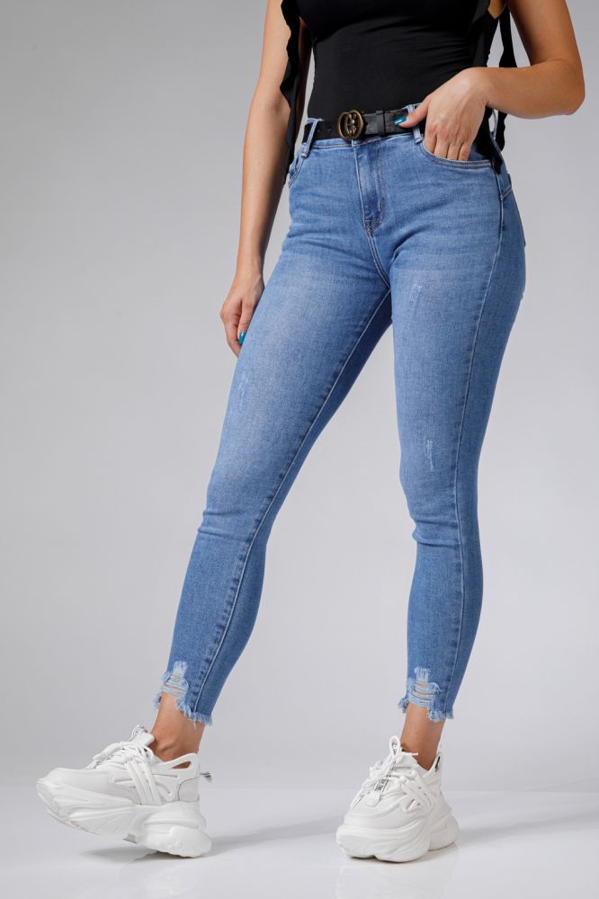 Blugi Skinny cu PushUp Dama Layla Albastri #A576