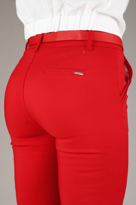 Pantaloni Casual Dama Chris2 Rosii #A596