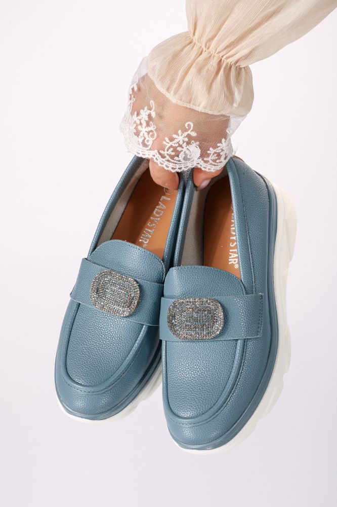 Pantofi casual dama bleumarin din piele ecologica Alice #18259