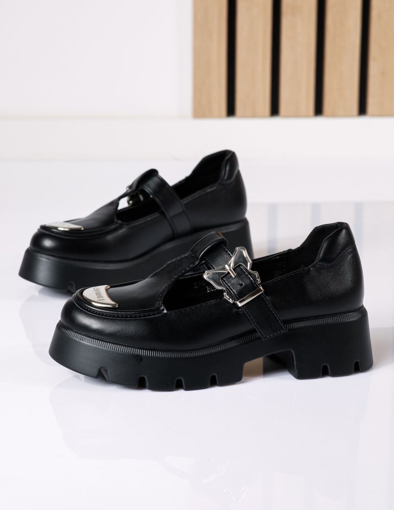 Всекидневни дамски обувки черни от еко кожа Vera #18573