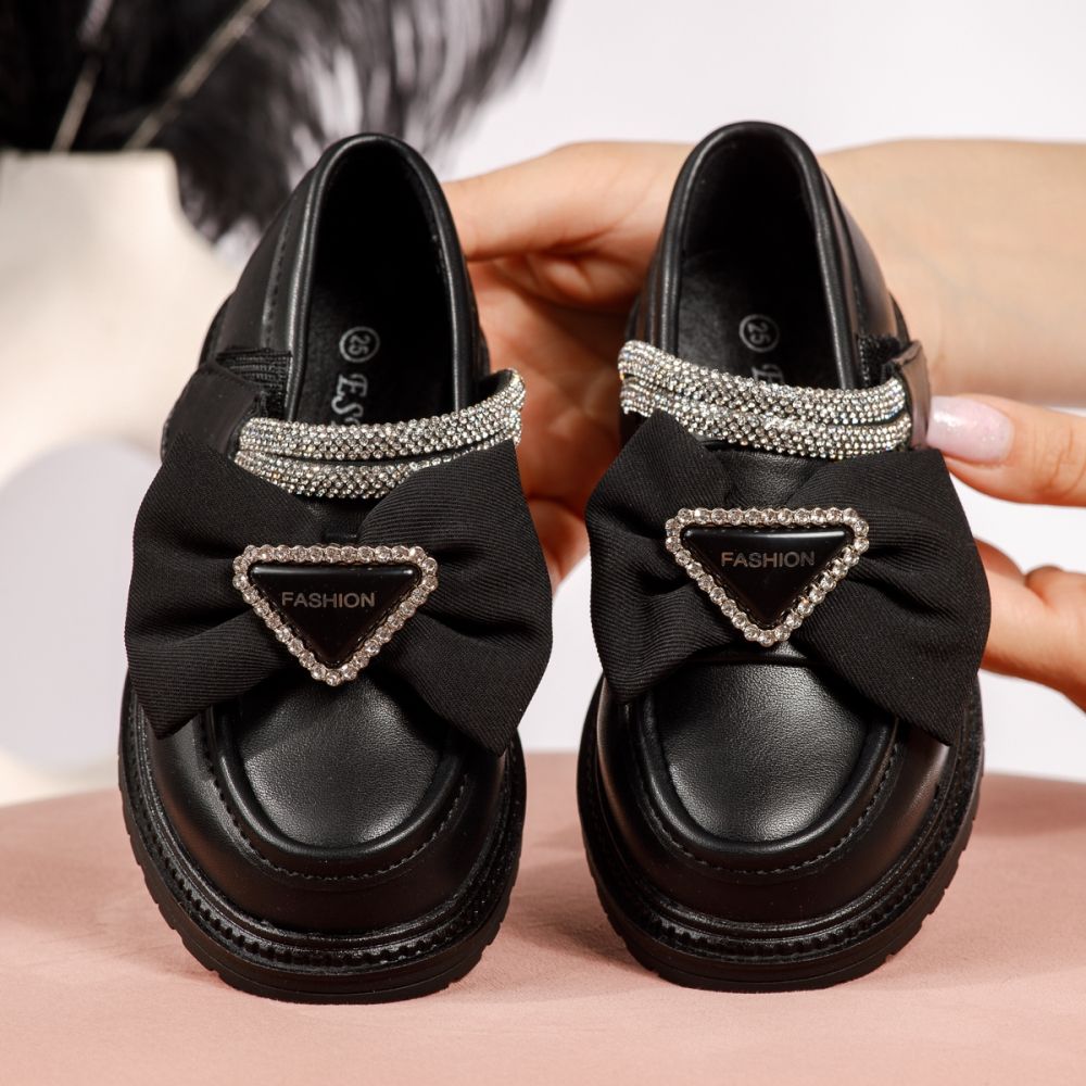 Всекидневни детски обувки черни от еко кожа Allegra #19098