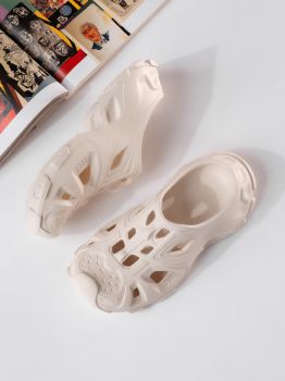 Papuci cu platforma dama albi din material sintetic Elia #19897