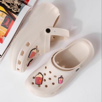 Papuci cu platforma dama albi din material sintetic Vanessa #19913