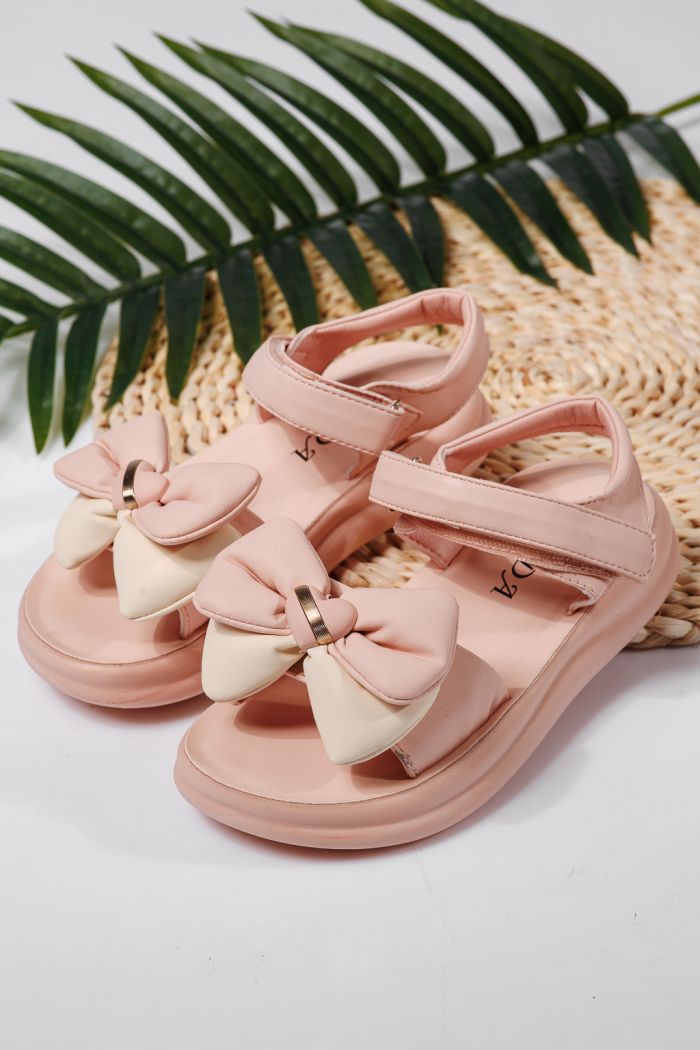 Sandale fete roz din piele ecologica Anda #22170