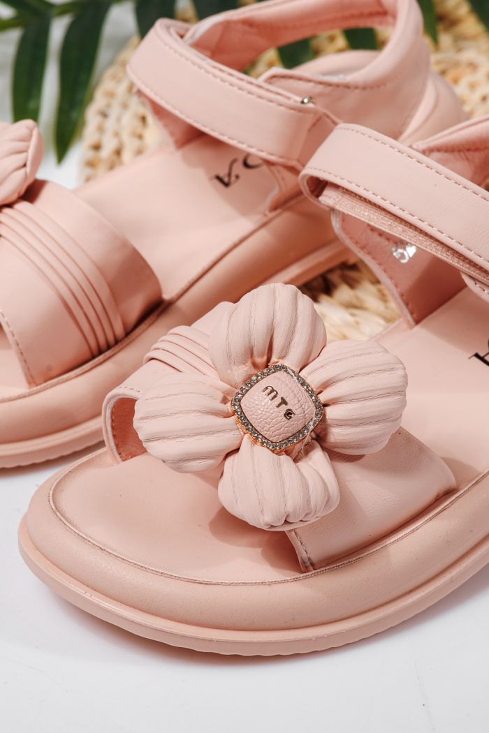 Sandale fete roz din piele ecologica Marie #22173