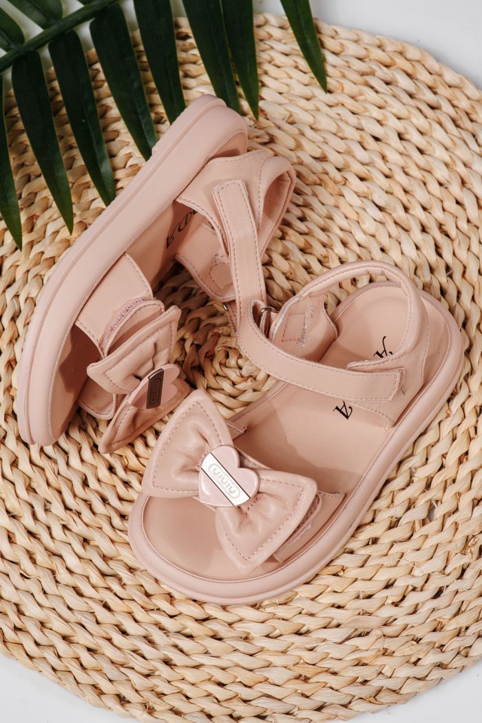 Sandale fete roz din piele ecologica Anemona2 #22211