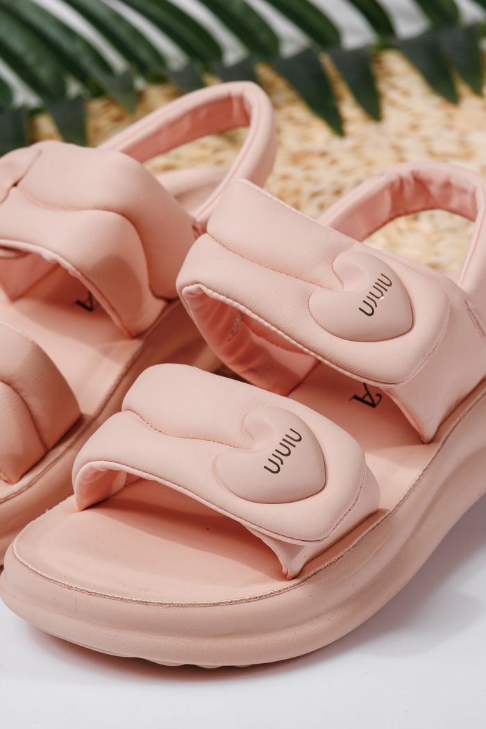 Sandale fete roz din piele ecologica Rox #22190