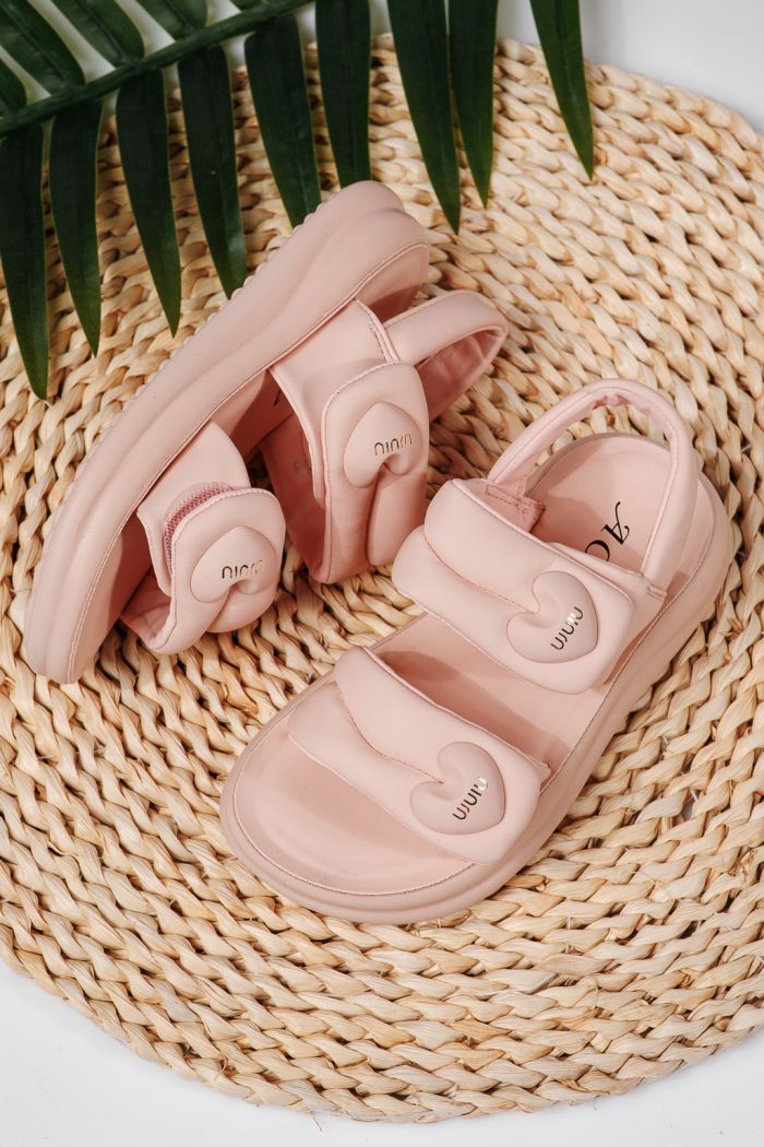 Sandale fete roz din piele ecologica Rox #22190