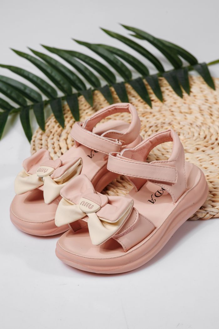 Sandale fete roz din piele ecologica Alina2 #22185