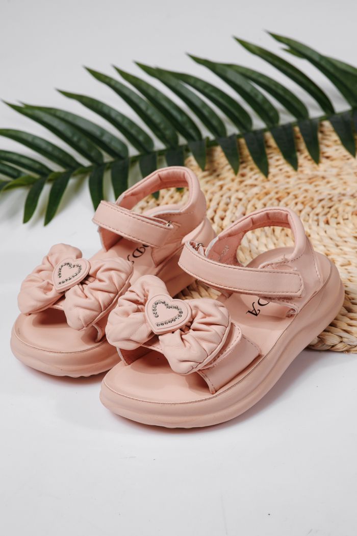 Sandale fete roz din piele ecologica Aurora #22205