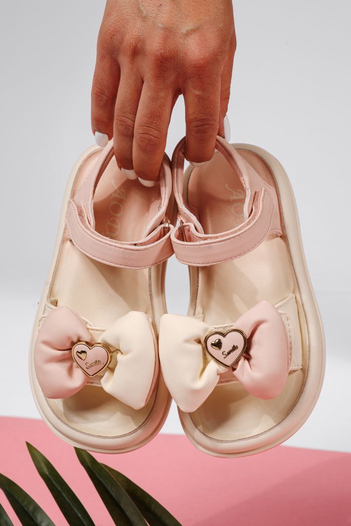 Sandale fete roz din piele ecologica Barbara #22221