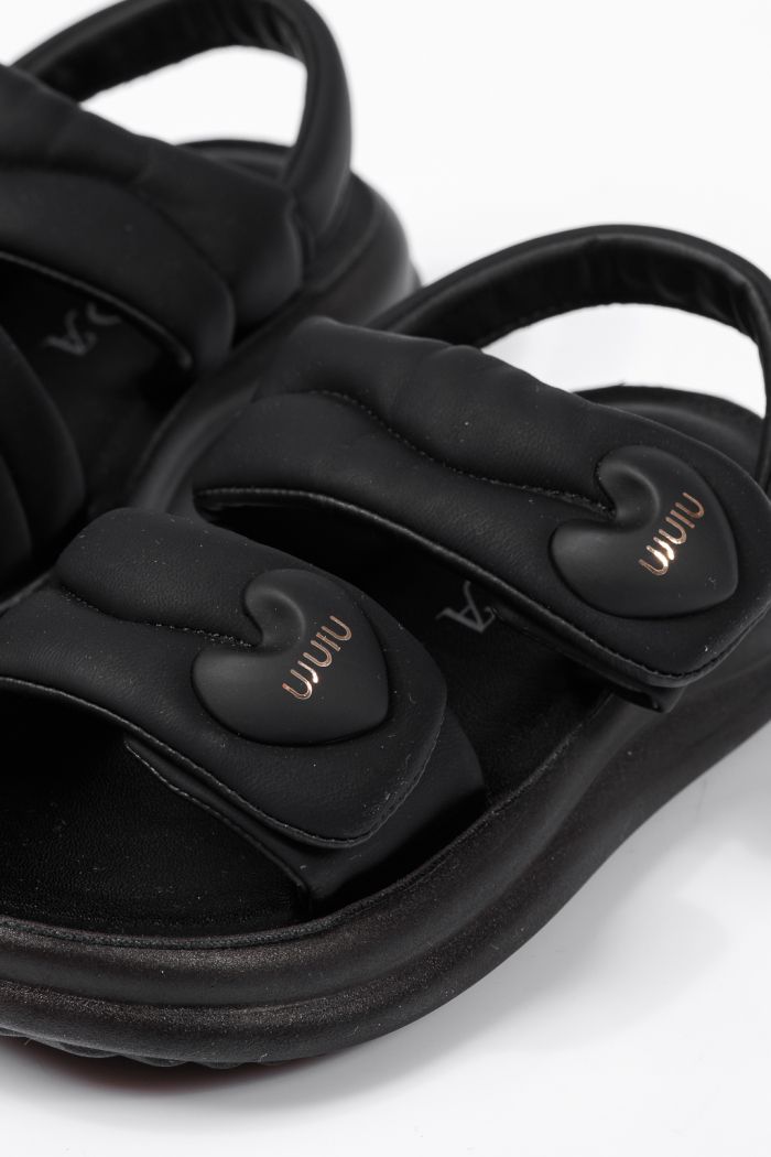Sandale fete negre din piele ecologica Rox2 #22218