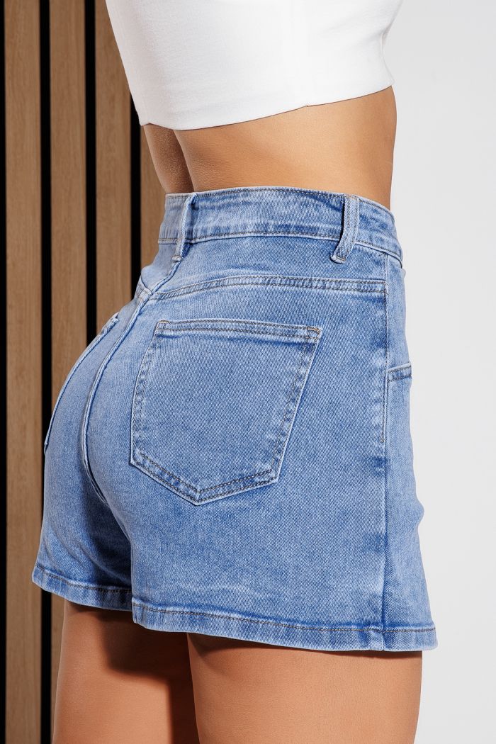 Blugi Scurti Tip Fusta Dama Divya Albastri #A1032