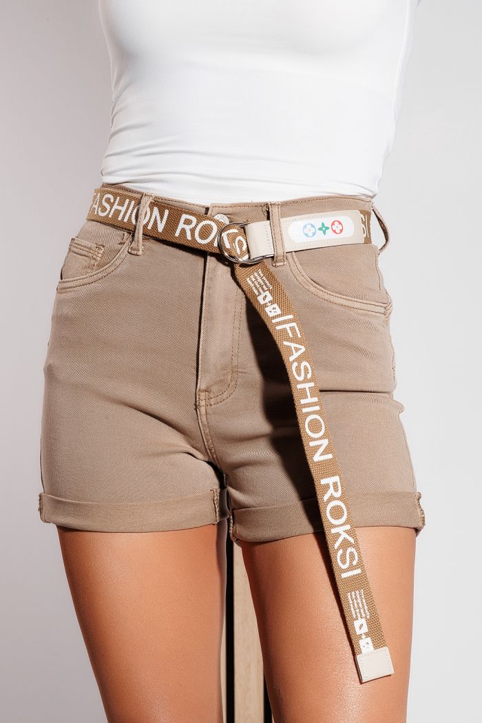 Blugi Scurti Dama Kasia Khaki #A1053
