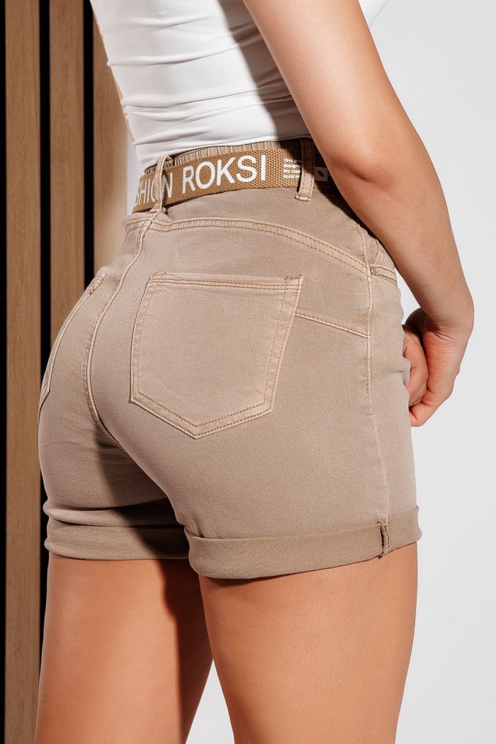 Blugi Scurti Dama Kasia Khaki #A1053