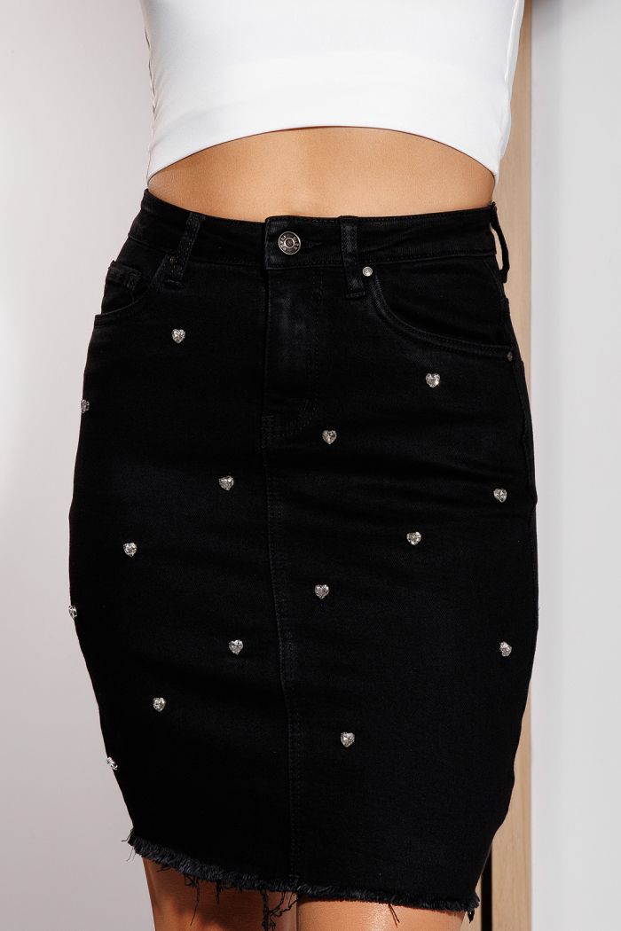 Fusta Scurta Dama Din Blug Jimena Neagra #A1047