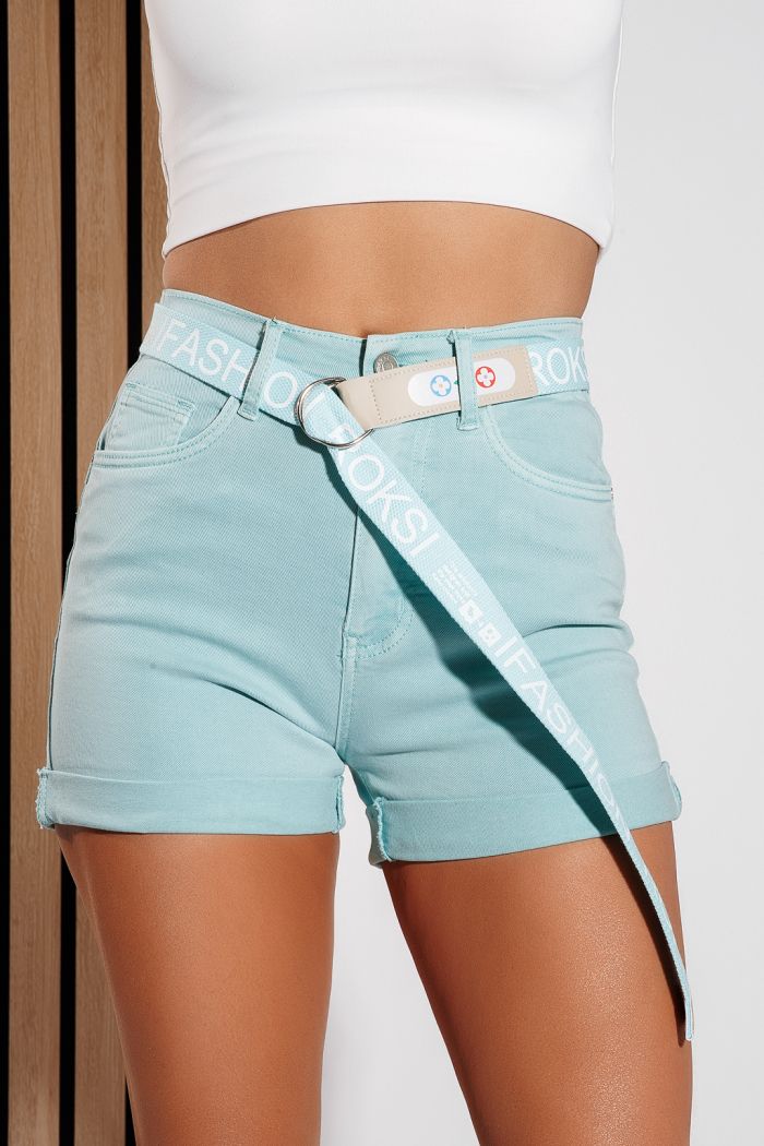 Blugi Scurti Dama Bridge Turcoaz #A1023