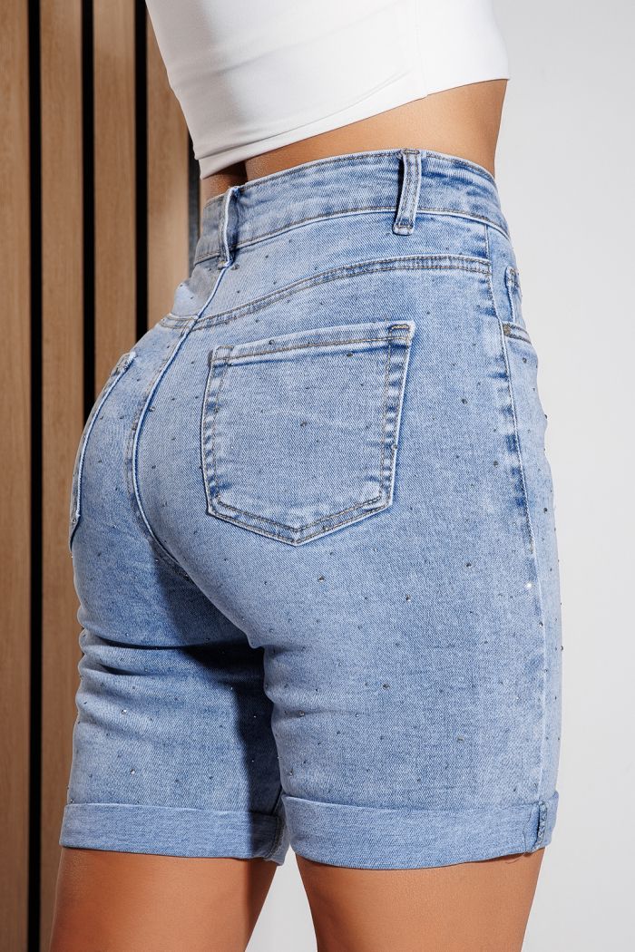 Blugi Scurti Dama Aimee Albastri #A1010