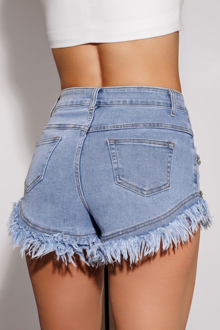 Blugi Scurti Dama Alessandra Albastri #A1060