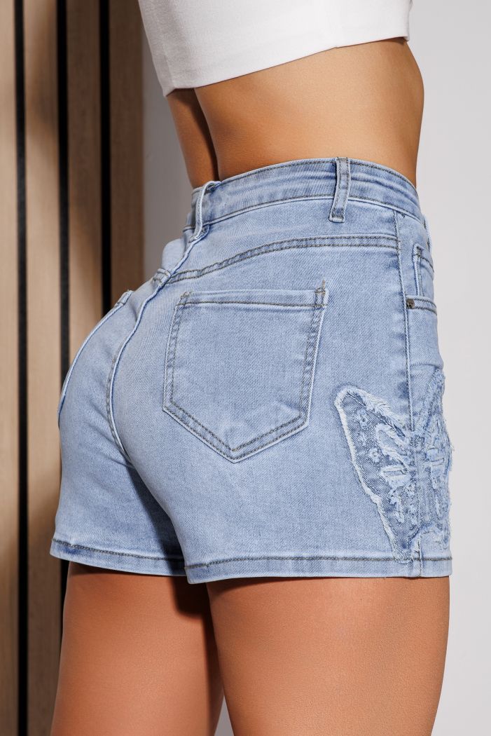 Blugi Scurti Dama Gisella Albastri #A1107