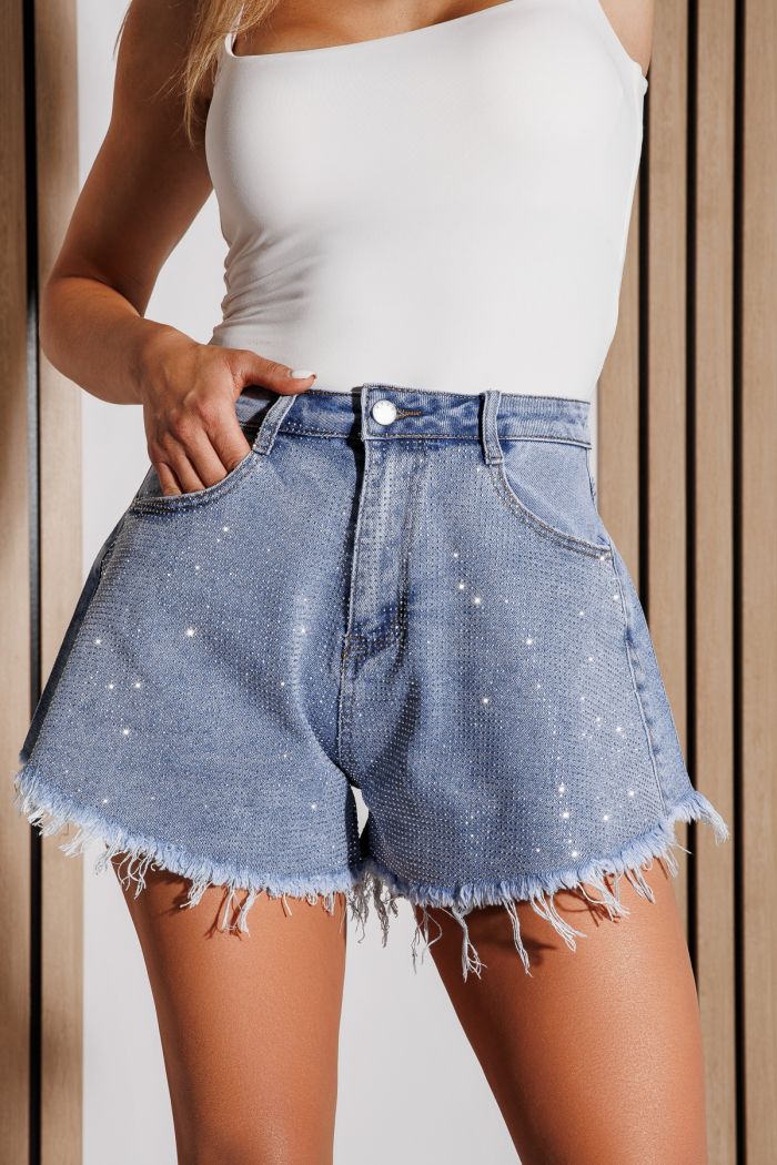 Blugi Scurti  Dama Camilla Albastri #A1077