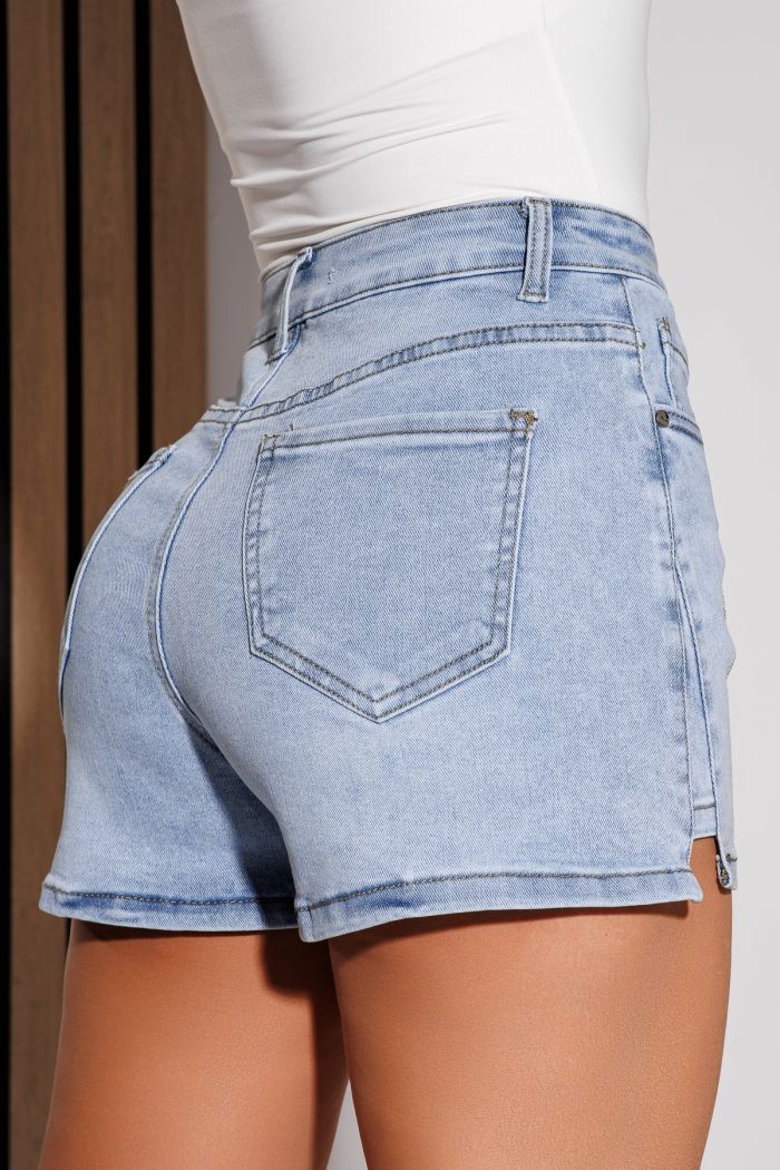 Blugi Scurti Dama Beverly Albastri #A1115