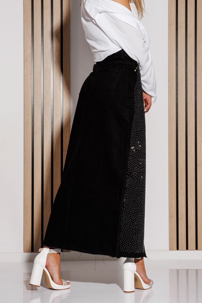 Fusta Lunga Dama Din Blug Paola Neagra #A1080