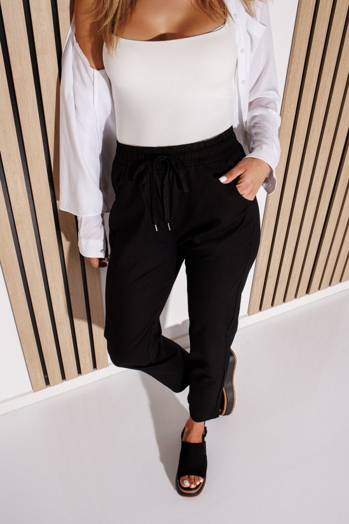 Pantaloni De Vara Dama Julia Negri #A1083