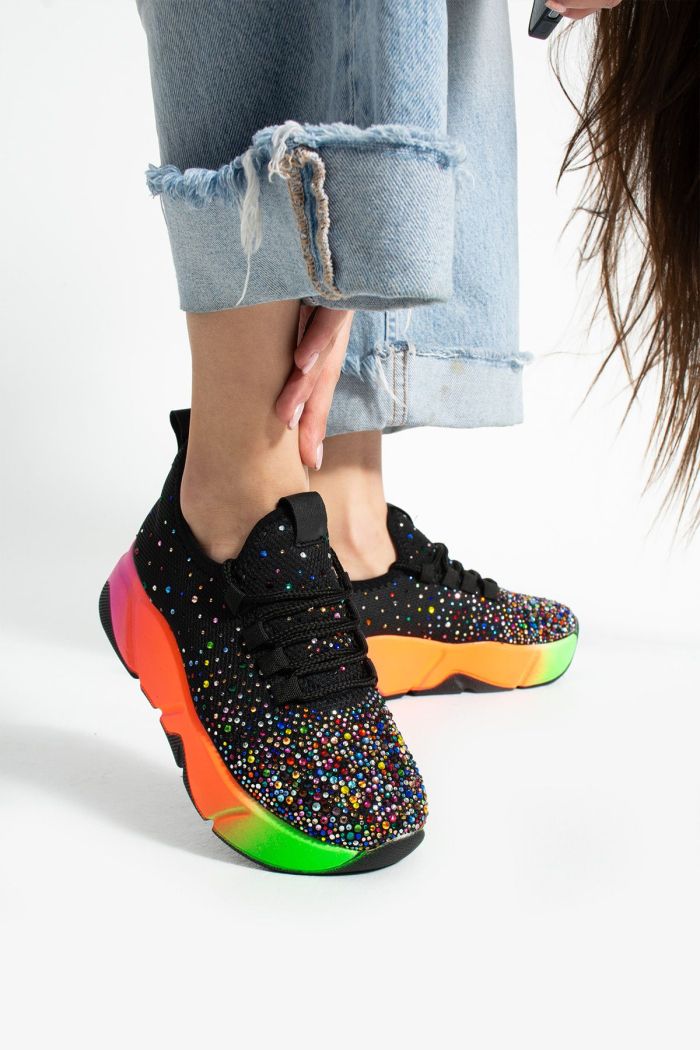 Adidasi dama multicolor din material textil Maria #22330