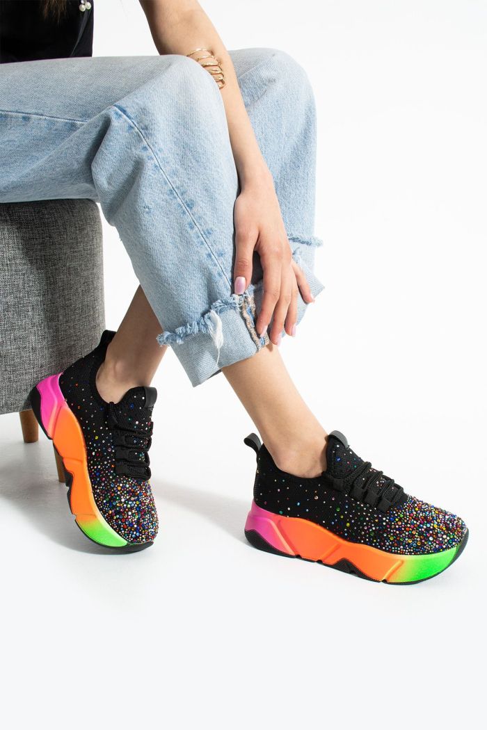 Adidasi dama multicolor din material textil Maria #22330