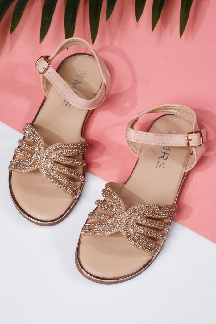 Sandale fete roz din piele ecologica Lola #21976