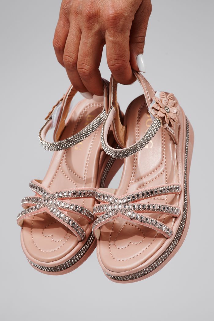 Sandale fete roz din piele ecologica Ophelia #21754