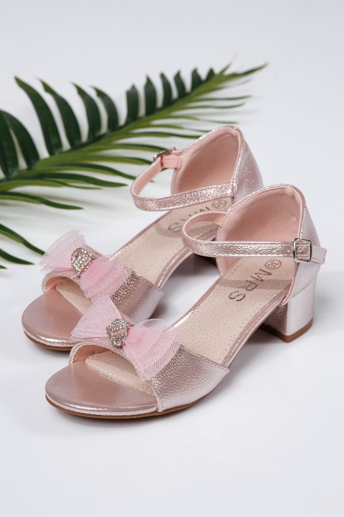 Sandale fete roz din piele ecologica Raluca #21957