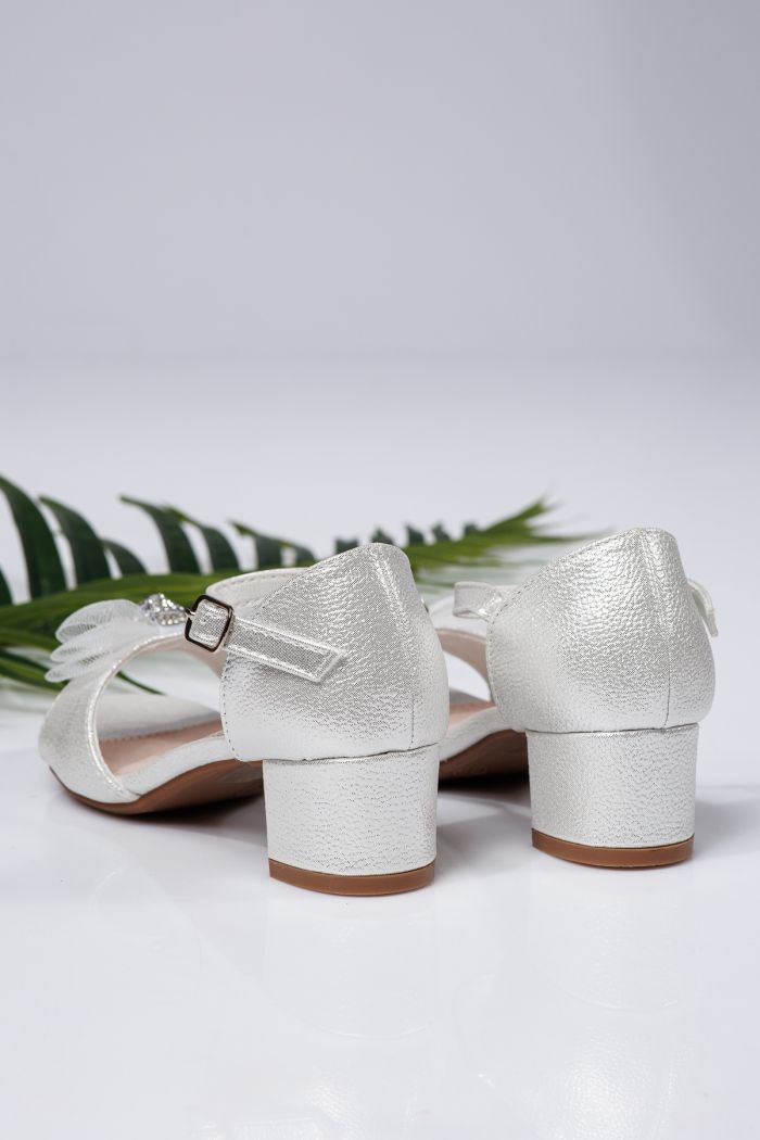Sandale fete albe din piele ecologica Raluca #21958