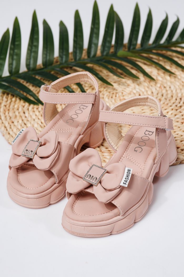 Sandale fete roz din piele ecologica Darya #21768
