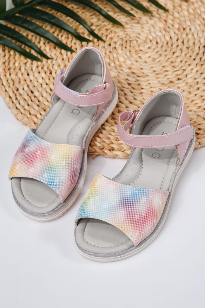 Sandale fete roz din piele ecologica Kaida2 #21727