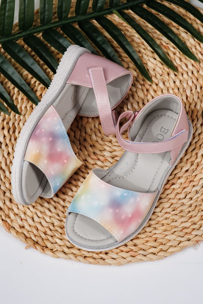 Sandale fete roz din piele ecologica Kaida2 #21727