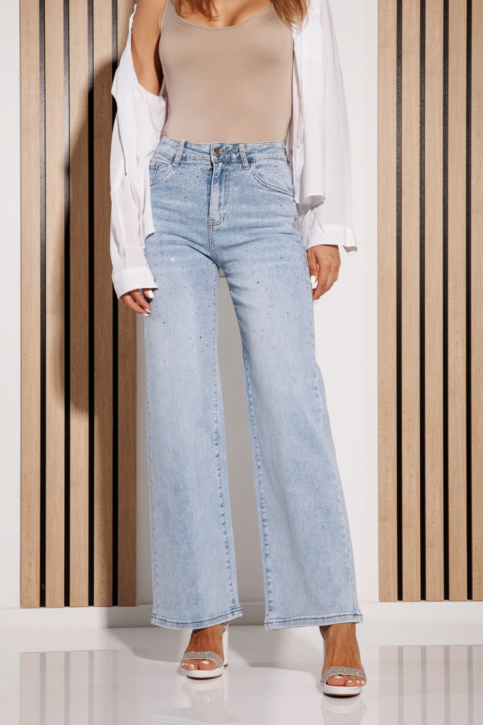 Blugi Evazati Dama Monica Albastri #A1163