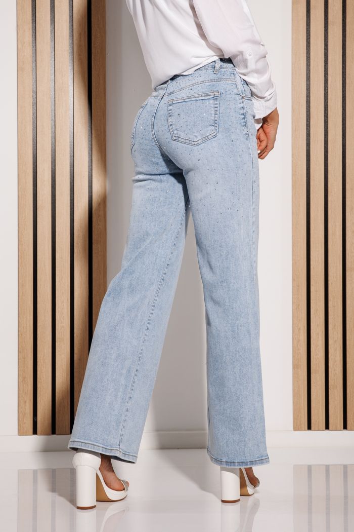 Blugi Evazati Dama Monica Albastri #A1163
