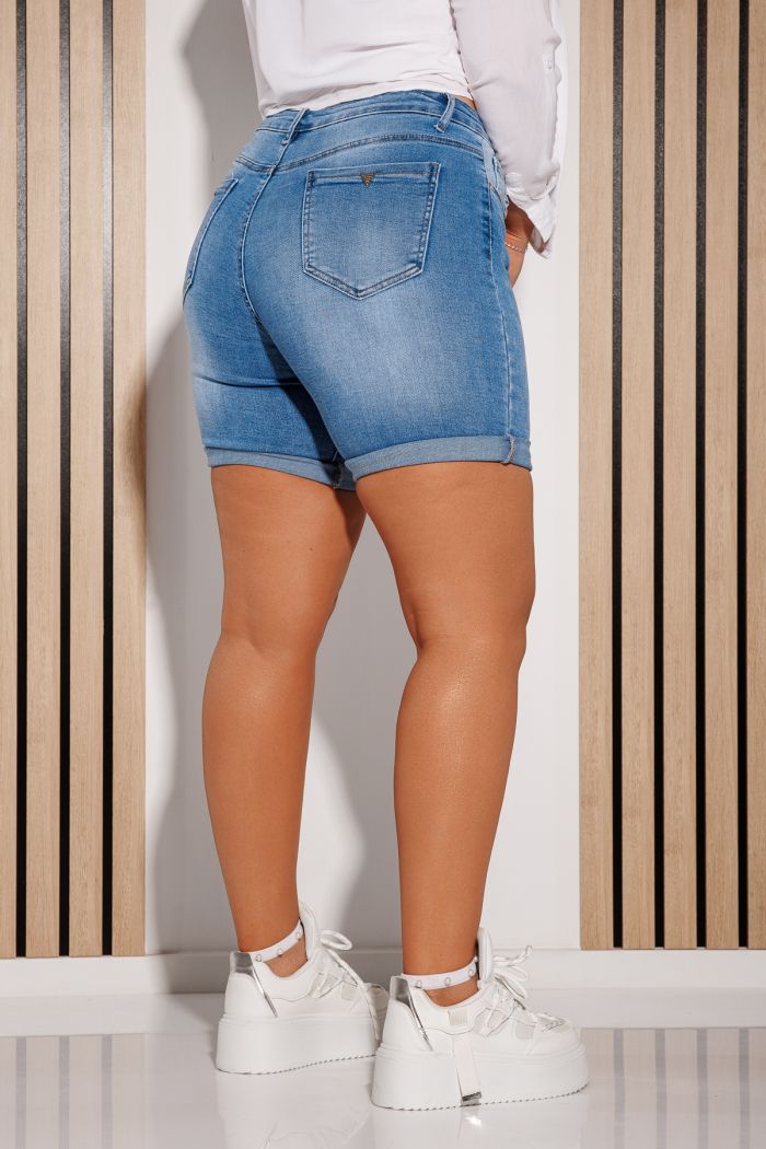 Blugi Scurti Batal Dama Pamela Albastri #A1151