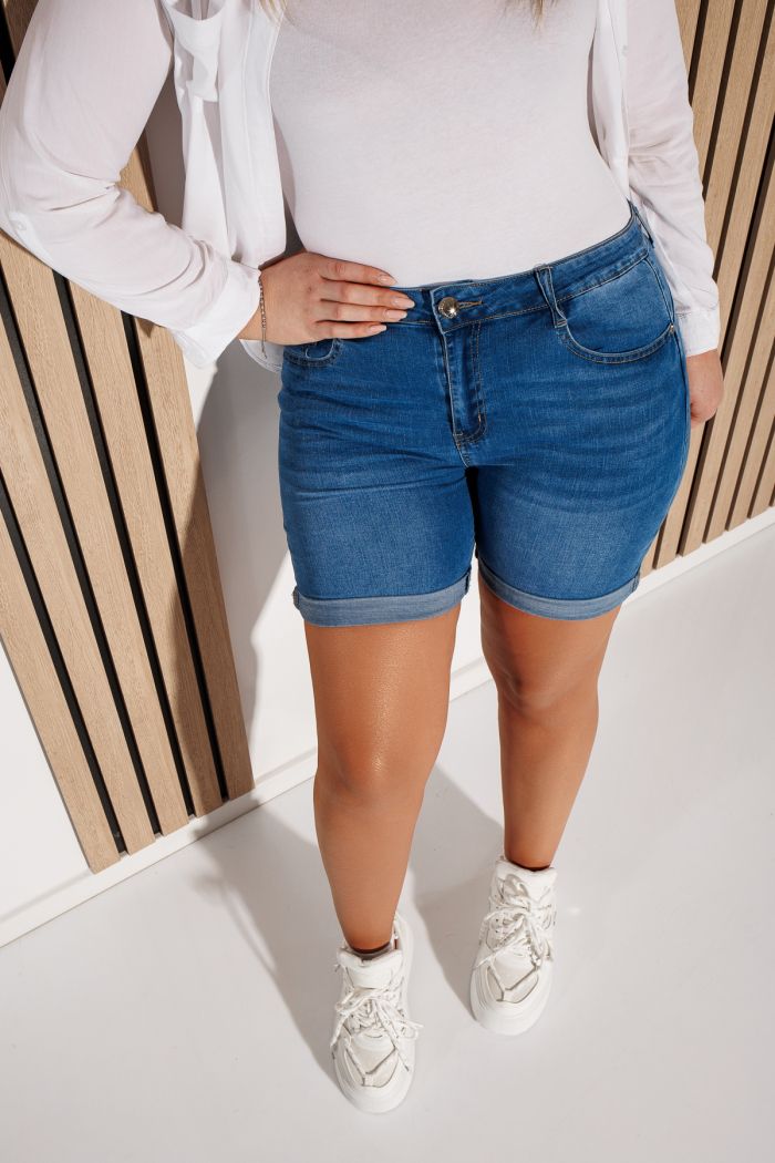 Blugi Scurti Batal Dama Nancy Albastri #A1150