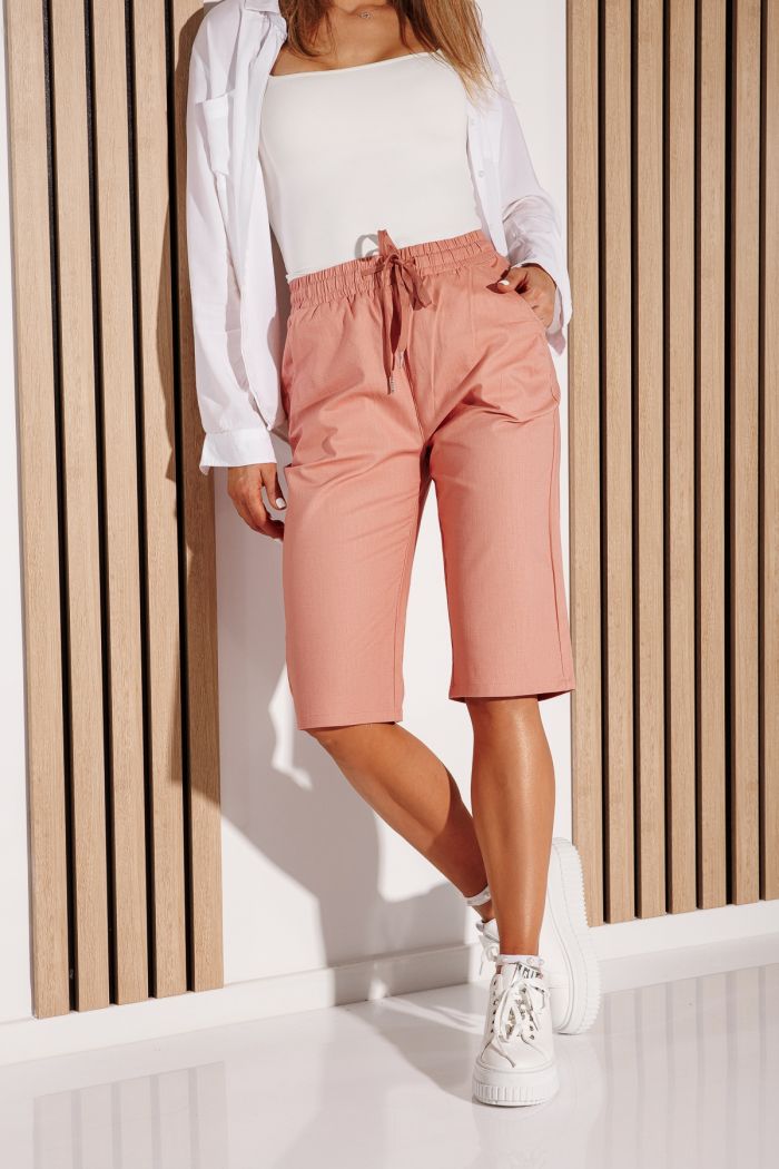 Pantaloni De Vara Trei Sferturi Dama Lissa2 Roz #A1136