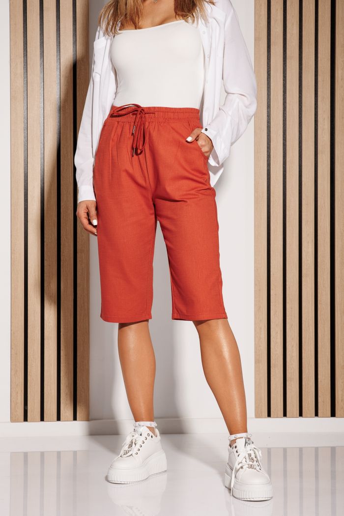 Pantaloni De Vara Trei Sferturi Dama Lissa2 Maro #A1139