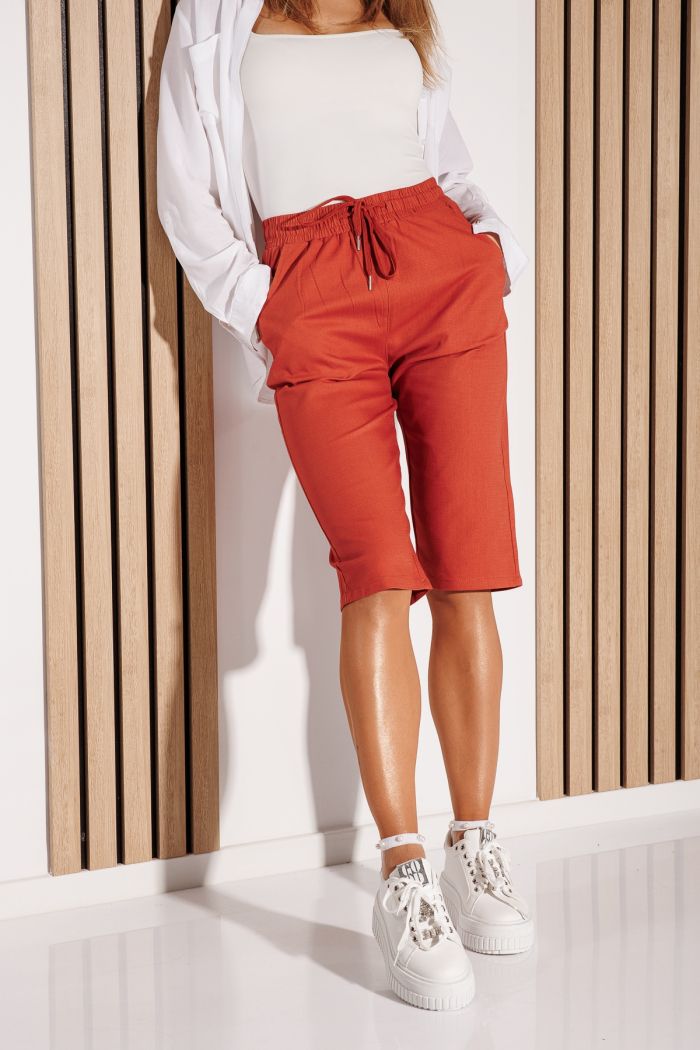 Pantaloni De Vara Trei Sferturi Dama Lissa2 Maro #A1139