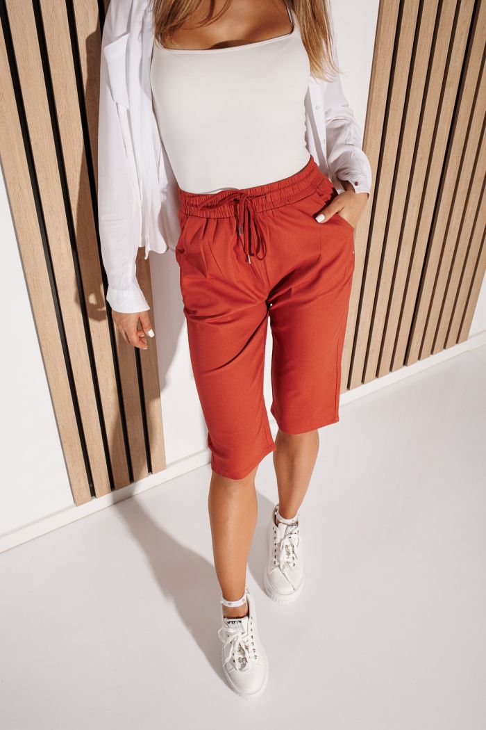 Pantaloni De Vara Trei Sferturi Dama Lissa2 Maro #A1139