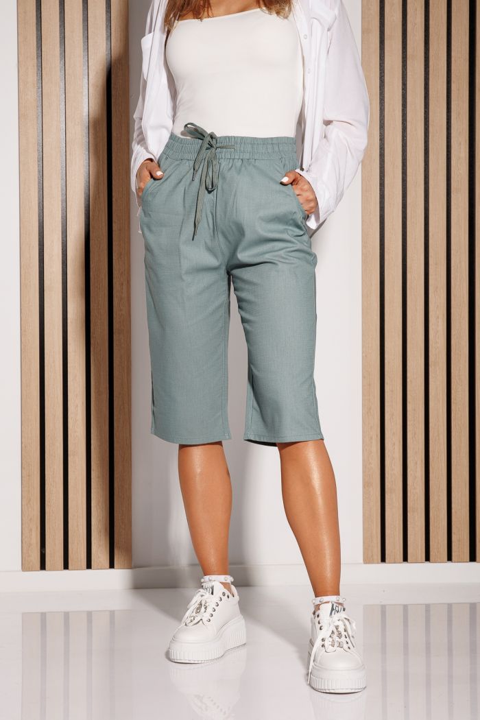 Pantaloni De Vara Trei Sferturi  Dama Lissa2 Verzi #A1137